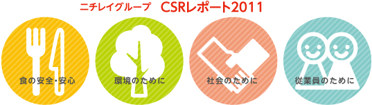 ニチレイグループ　CSRレポート2011 食の安全・安心 環境のために 社会のために 従業員のために